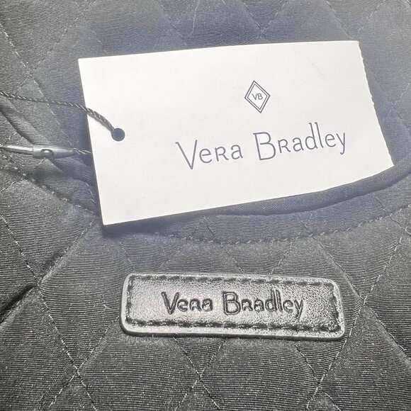 Vera Bradley Glenna Tote/Shoulder Purse-NWT-Black, Red Roses, Green-Quilted- - Picture 8 of 14